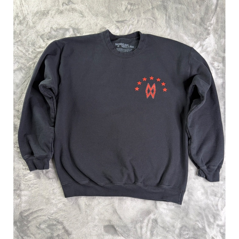 Morgan Wallen Music Sweatshirt One Night At a Time Tour 2024 Mens M Black